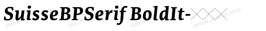 SuisseBPSerif BoldIt字体转换